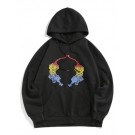 Double Tiger Print Fleece Lined Hoodie